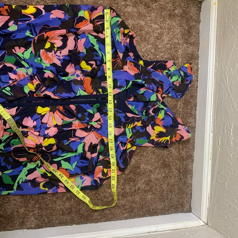 Multi Colored Floral Ruffle  Dress - Picture 3 of 4